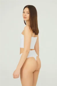 Cottonhill Laser Cut Flexible Non-Marking High Waist Thong 3 Pack Panties - 4 - Image 3