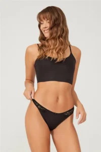Cottonhill Basic Laser Cut Lace Detailed Brazilian 3 Pack Panties - 3 - Image 4