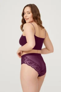 Cottonhill Lace Transparent Back Large Size Bikini Panties 3 Pack - Image 2