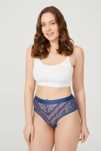 Cottonhill Lace Transparent Back Large Size Bikini Panties 3 Pack-2 - Image 6