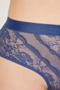 Cottonhill Lace Transparent Back Large Size Bikini Panties 3 Pack-2 - Image 7