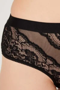 Cottonhill Lace Transparent Back Large Size Bikini Panties 3 Pack-3 - Image 3