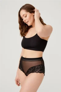 Cottonhill Lace Detailed Transparent Large Size Bikini Panties 3 Pack - Image 3
