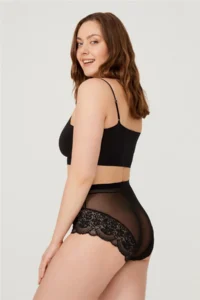 Cottonhill Lace Detailed Transparent Large Size Bikini Panties 3 Pack - Image 5