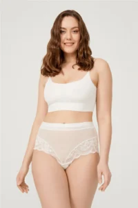 Cottonhill Lace Detailed Transparent Large Size Bikini Panties 3 Pack - Image 6