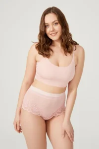 Cottonhill Lace Detailed Transparent Large Size Bikini Panties 3 Pack-2 - Image 4