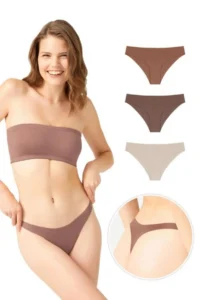 Cottonhill Laser Cutting Women Bikini Panties 3 Sets Paket-3 - Image 2