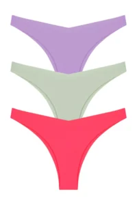 Cottonhill Laser Cutting Women Brezilya Panties 3 Sets Paket-1