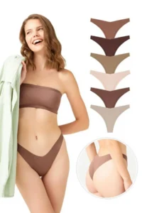 Cottonhill Laser Cutting Women Brezilya Panties 6 Sets Paket - Image 2