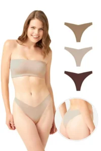 Cottonhill Laser Cutting Women Brezilya Panties 3 Sets Paket-2 - Image 2