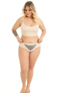 Cottonhill Mesh Detailed Elastic Waist Laser Cut Plus Size Women's Thong Panties 3 Pack-2 - Image 6
