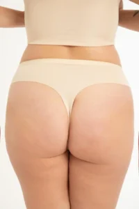 Cottonhill Mesh Detailed Elastic Waist Laser Cut Plus Size Women's Thong Panties 3 Pack-2 - Image 8