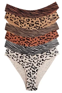 Cottonhill Basic Patterned Laser Cut Women's Bikini Panties 6 Pack