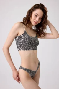Cottonhill Basic Patterned Laser Cut Women's Brazilian Panties 6 Pack - Image 8