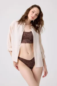 Cottonhill Basic Patterned Laser Cut Women's Brazilian Panties 3 Pack-1 - Image 4
