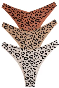 Cottonhill Basic Patterned Laser Cut Women's Brazilian Panties 3 Pack-2