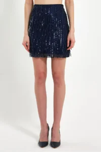 Ceylen Sequin Sequin Embroidered Mini Skirt