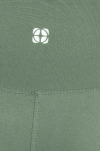 TRENDYOLMİLLA Khaki Soft Brushed Material Reflector Print Detailed Full Size Knitting Sports Leggings - Image 3
