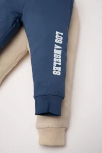 DeFacto Baby Boy Elastic Waist Printed 2-Piece Sweatpants 24AU - Image 3