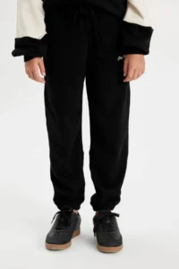 DeFacto Printed Jogger Black Girls' Sweatpants D0732A8/BK81 - Image 4