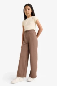 DeFacto Girl's Wide Leg Sweatpants with Elastic Waist - Image 2