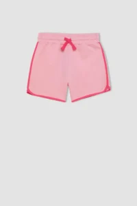 DeFacto Girls' Elastic Waist Basic Plain Shorts - Image 7