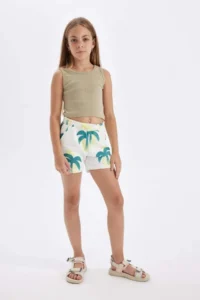 DeFacto Patterned Shorts Girls' - Image 3