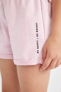 DeFacto Printed Elastic Waist Shorts Girls' - Image 4