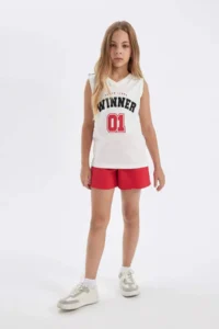 DeFacto Weaving Etiketli Shorts Girls' - Image 2