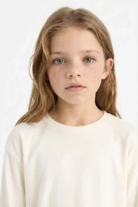 DeFacto Girl's Pajama Set Fleece Long Sleeve Top Long Bottom - Image 6