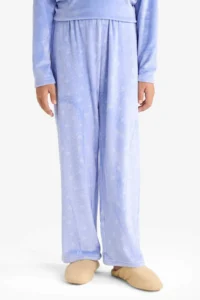 DeFacto Pajama Set Fleece Long Sleeve Top Long Bottom Girl Child - Image 6