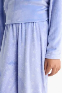 DeFacto Pajama Set Fleece Long Sleeve Top Long Bottom Girl Child - Image 7