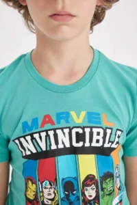 DeFacto Boy's Marvel Comics Pajama Set Short Sleeve Top Shorts - Image 4