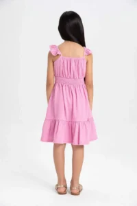 DeFacto Girl's Strappy Wrinkled Summer Dress - Image 5