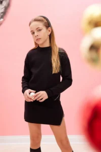 DeFacto Black Stone Knitwear Skirt Girls' - Image 2