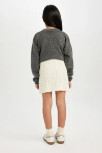 DeFacto Braided Knitwear Skirt Girls' - Image 8