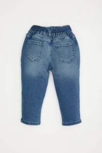 DeFacto Baby Girl Paperbag Double Leg Waist Elastic Pocket Jean Pants - Image 4
