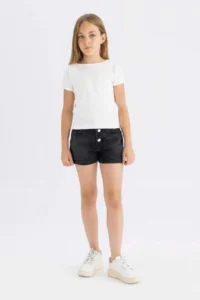 DeFacto Mom Fit Jeans Shorts Girls' - Image 3