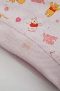 DeFacto Baby Girl Pajama Set Disney Winnie The Pooh Ribbed Long Sleeve Top Long Bottom - Image 4