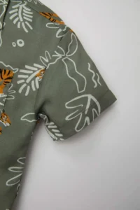 DeFacto Baby Boy Appaş Collar Patterned Short Sleeve Shirt - Image 3
