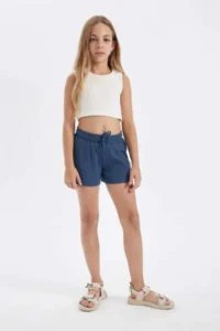 DeFacto Girls' Ribbed Camisole Shorts (24 SM) - Image 2