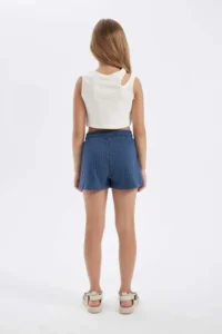 DeFacto Girls' Ribbed Camisole Shorts (24 SM) - Image 6