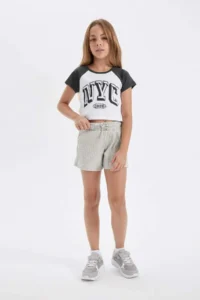 DeFacto Girls' Ribbed Camisole Shorts - Image 2