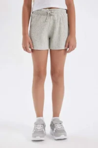 DeFacto Girls' Ribbed Camisole Shorts - Image 3