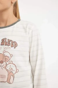 DeFacto Girl's Pajama Set Bear Printed Long Sleeve Top Long Bottom (24 AU) - Image 6