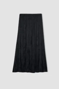 DeFacto A Cut Basic Plain Satin Maxi Skirt - Image 7
