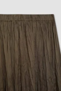 DeFacto A Cut Basic Plain Satin Maxi Skirt - Image 7