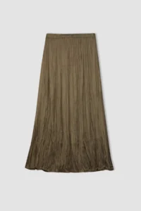 DeFacto A Cut Basic Plain Satin Maxi Skirt - Image 8