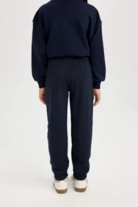 DeFacto Girl's Woven Labeled Elastic Waist Jogger Sweatpants - Image 6