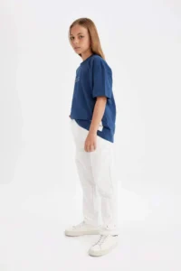 DeFacto Carrot Fit Carrot Cut Cargo Pocket Sweatpants Girls - Image 3